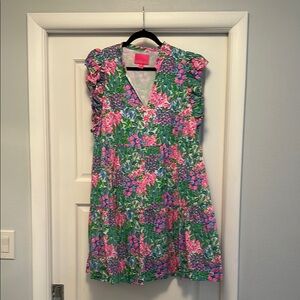 Lilly Pulitzer Floral V-Neck Dress XL